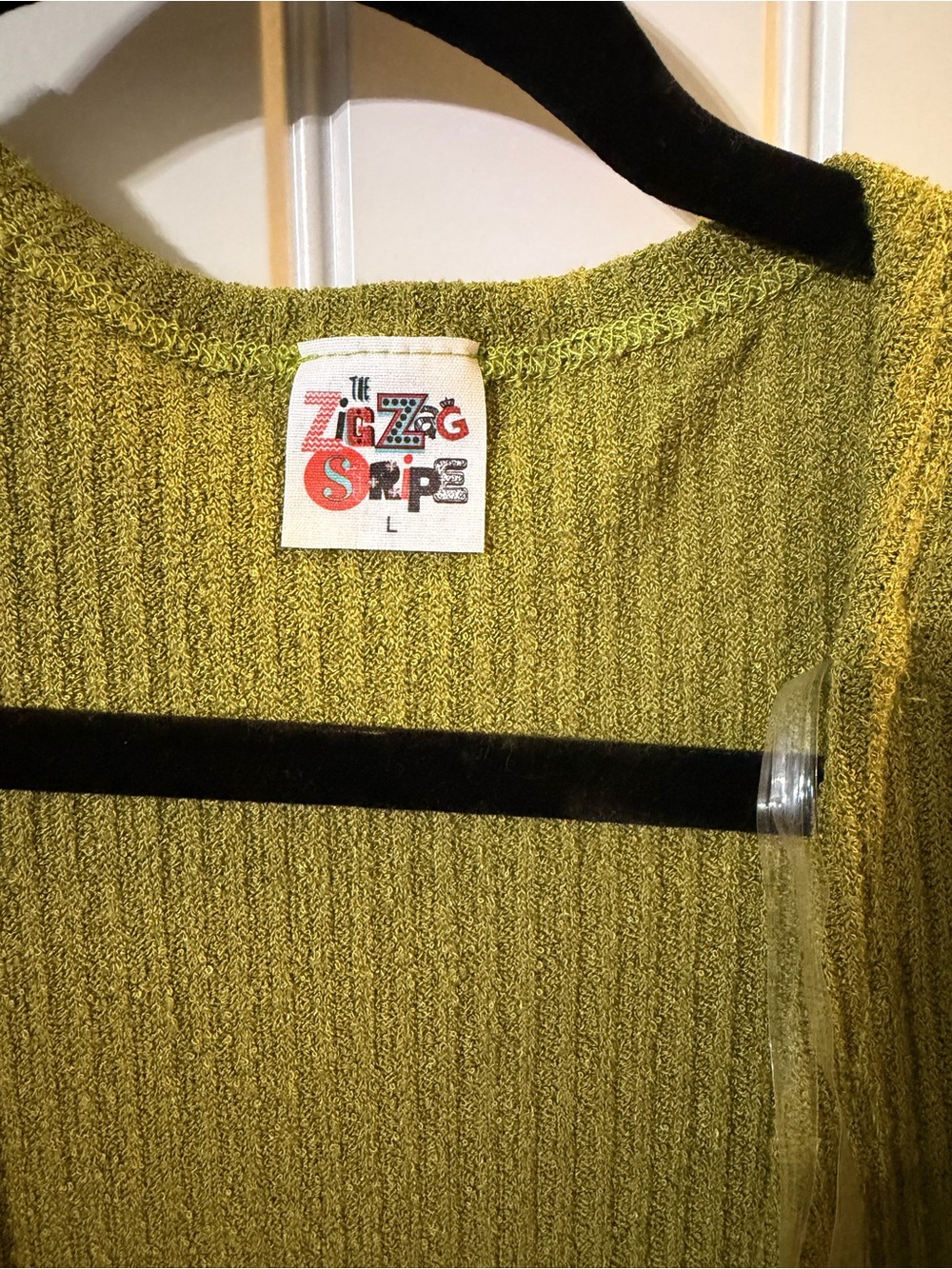 Olive Green Ribbed Open Cardigan - Picture 2 of 6